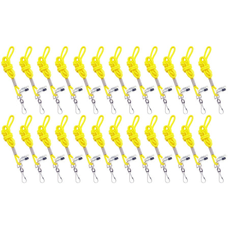 Standard Lanyard Hook Rope Style, Yellow, Pack of 24