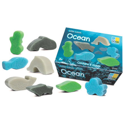 Little Lands &ndash; Ocean, Set of 8 Stone Figures