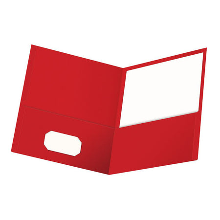 Twin Pocket Folders, Red, 25 Per Box