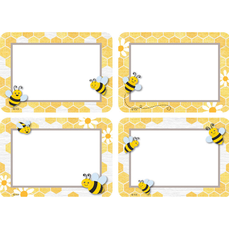 Buzzing Bees Name Tags/Labels - Multi-Pack, 3-1/2" x 2-1/2", Pack of 36