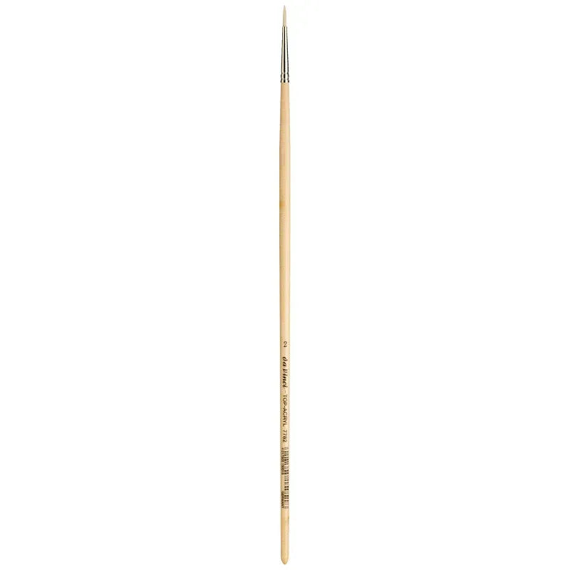 TOP-ACRYL White Brush, Synthetic, Acrylic & Oil, Round, Series 7782, Size 2