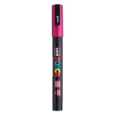 uni® POSCA PC-3M Water-Based Paint Markers, Reversible Fine Tip (0.9-1.3mm), Fuchsia