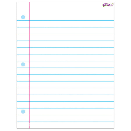 Notebook Paper Wipe-Off&reg; Chart, 17" x 22"