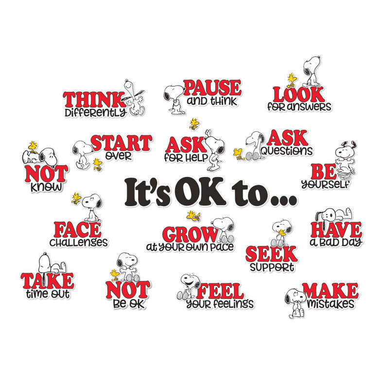 Peanuts&reg; Snoopy It's Ok to... Bulletin Board Set, 42 Pieces