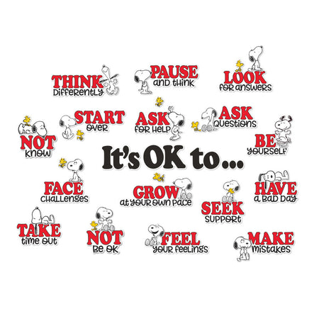 Peanuts&reg; Snoopy It's Ok to... Bulletin Board Set, 42 Pieces