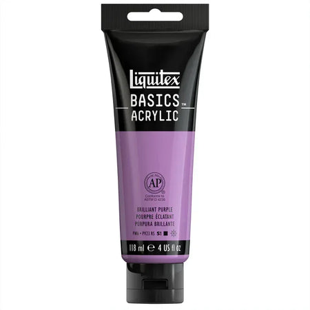 BASICS Acrylic Paint, 118 mL Tube, Brilliant Purple