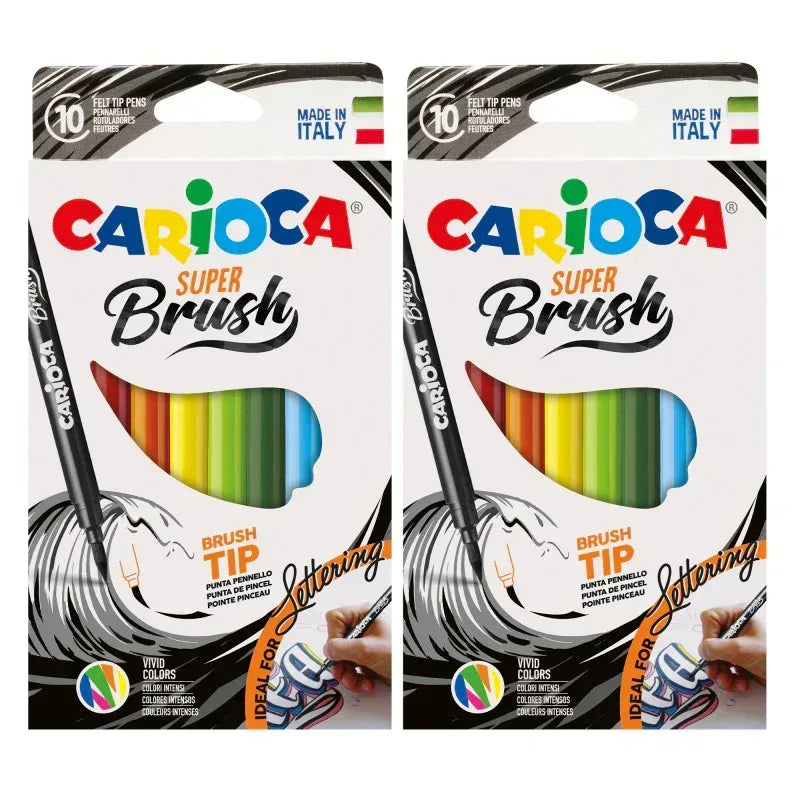Super Brush Washable Felt Tip Pens, 10 Per Pack, 2 Packs