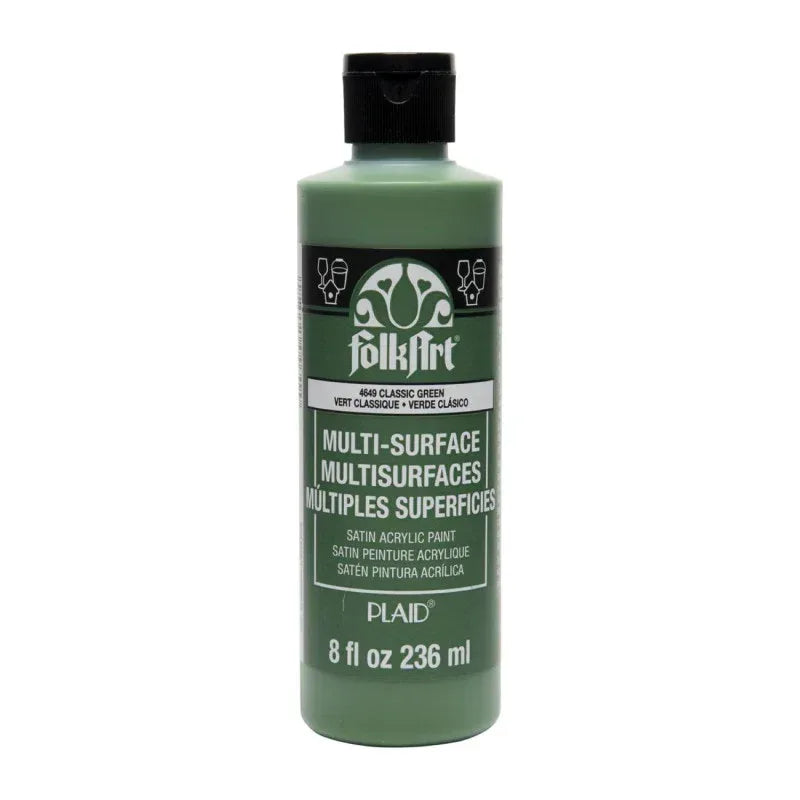 Acrylic Paint Multi-Surface Satin, 8oz., Classic Green