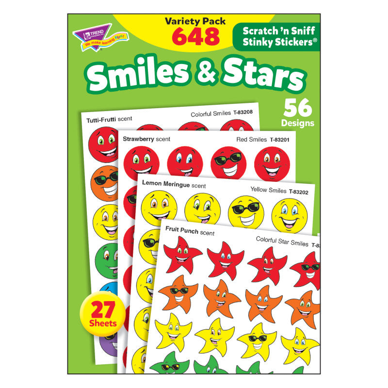 Smiles & Stars Stinky Stickers&reg; Variety Pack, 648 ct