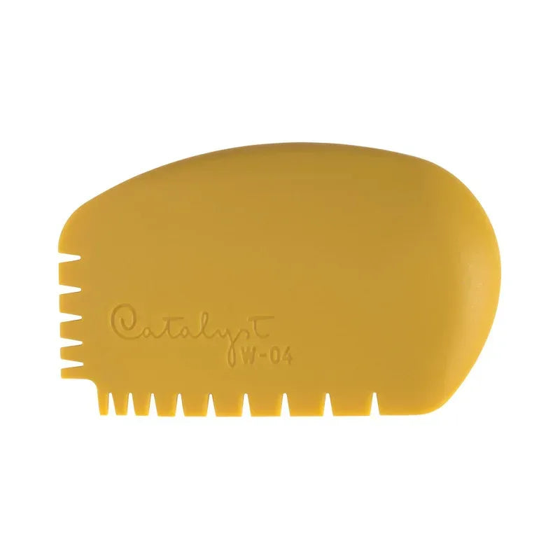 Catalyst Tool Wedge, Silicone, Mixed Media Paintbrush, Yellow, Size 4, 1 Count