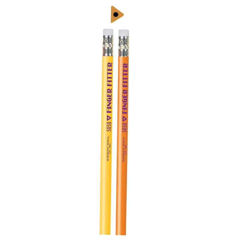 Finger Fitter Pencils with Eraser, 12 Per Pack, 3 Packs