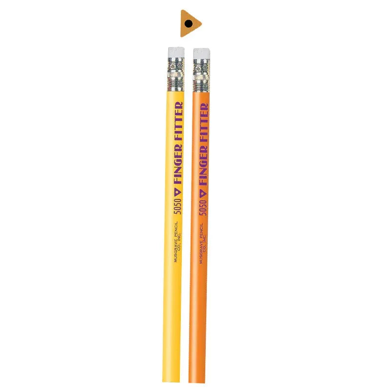 Finger Fitter Pencils with Eraser, 12 Per Pack, 3 Packs