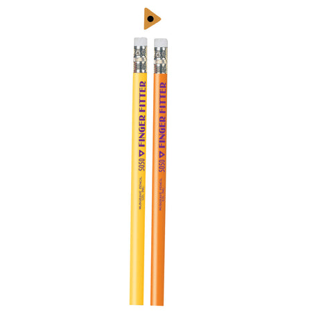 Finger Fitter Pencils with Eraser, 12 Per Pack, 3 Packs