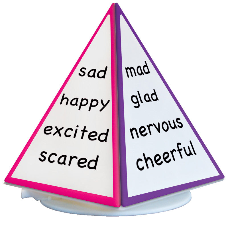 Spin & Write Pyramid&trade; Rotating 4-Sided Dry-Erase Board