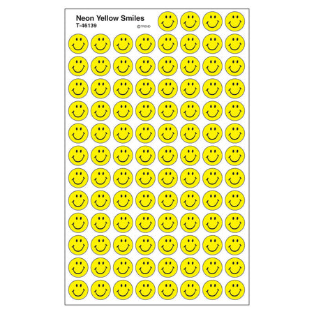 Neon Yellow Smiles superSpots&reg; Stickers, 800 ct