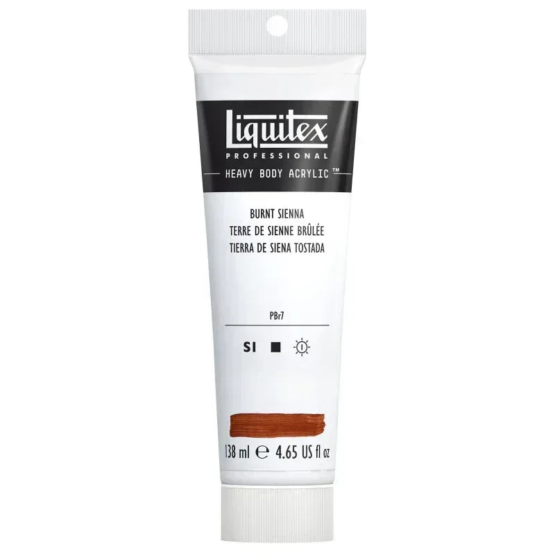 Professional Heavy Body Acrylic Paint, 138 mL Tube, Burnt Sienna