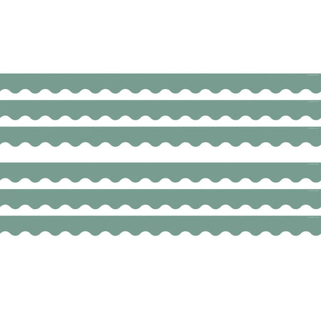 Retreat Green Scalloped Border Trim, 35 Feet Per Pack, 6 Packs