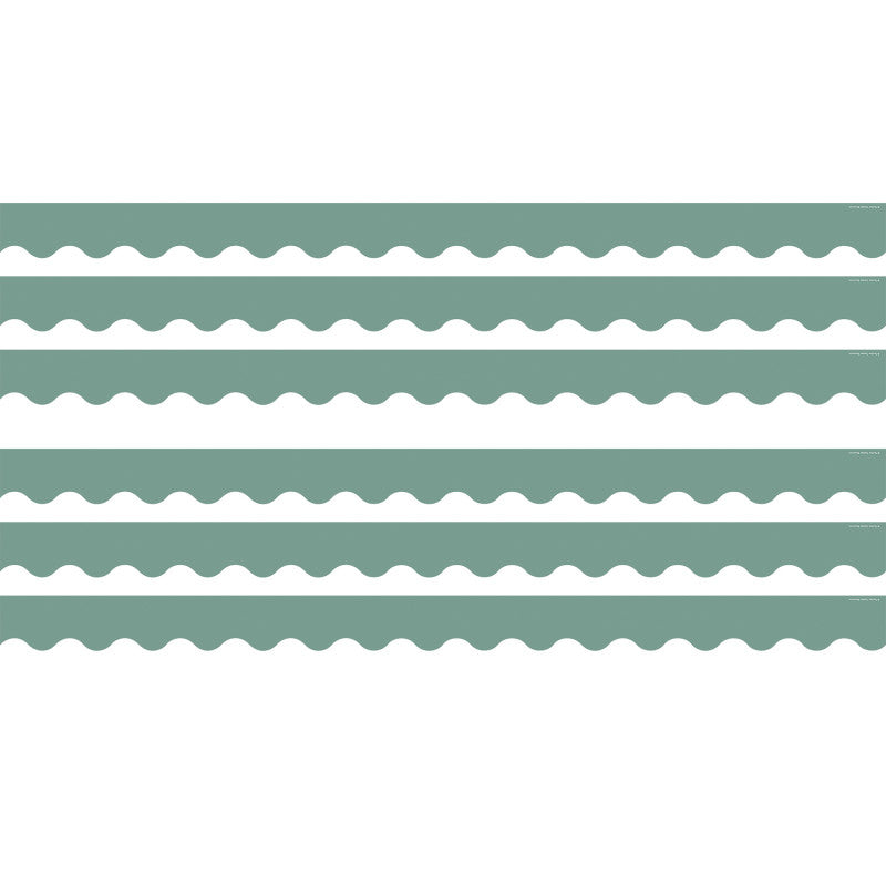 Retreat Green Scalloped Border Trim, 35 Feet Per Pack, 6 Packs