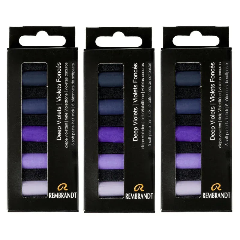 Soft Pastels Micro Sets, Deep Violets Per Set, 5 Half Sticks, 3 Sets