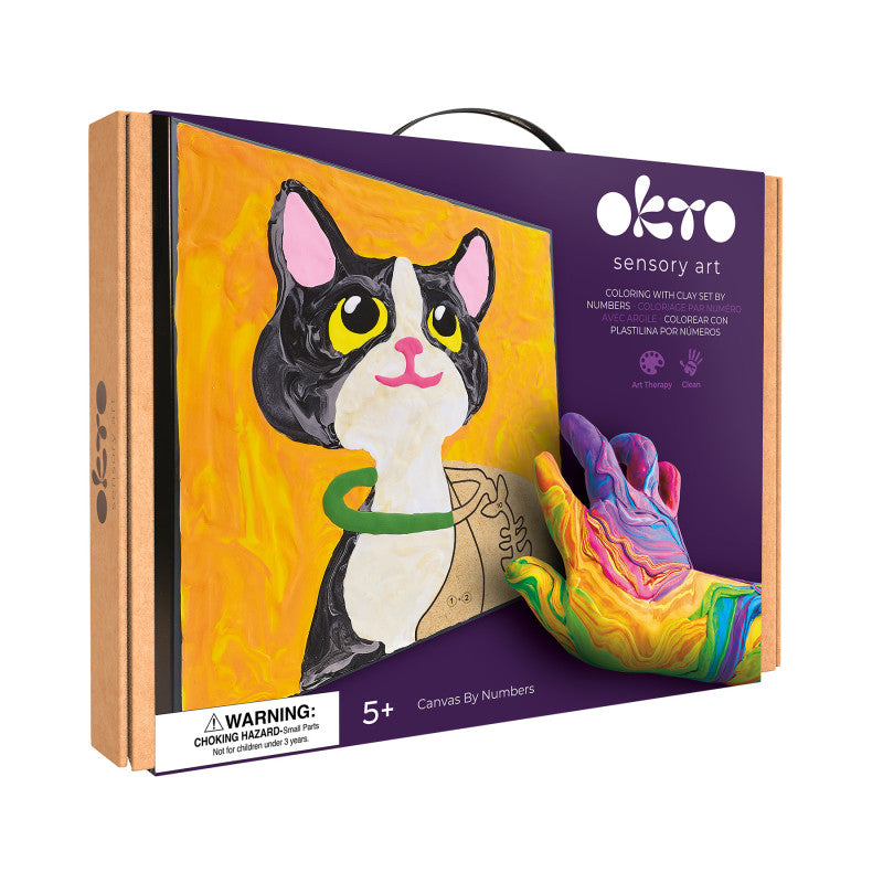 Clay-by-Number Cat Air-Dry Clay Art Kit
