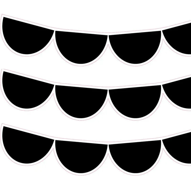 Black Half-Dots EZ Border&trade;, 48 Feet Per Pack, 3 Packs