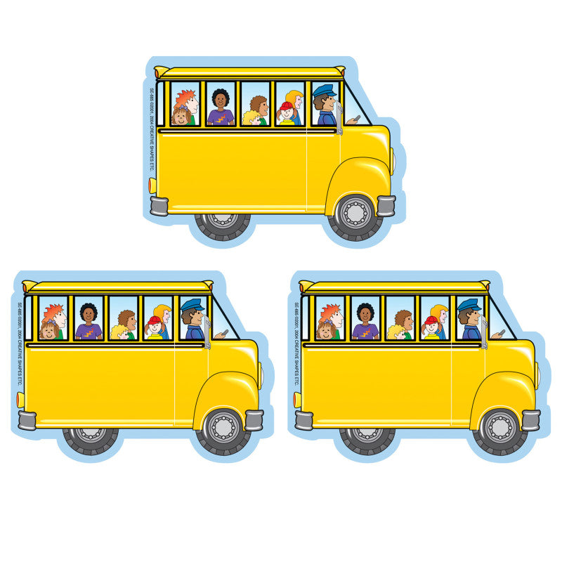 Creative Shapes Notepad, Bus with Kids, Mini, Pack of 3