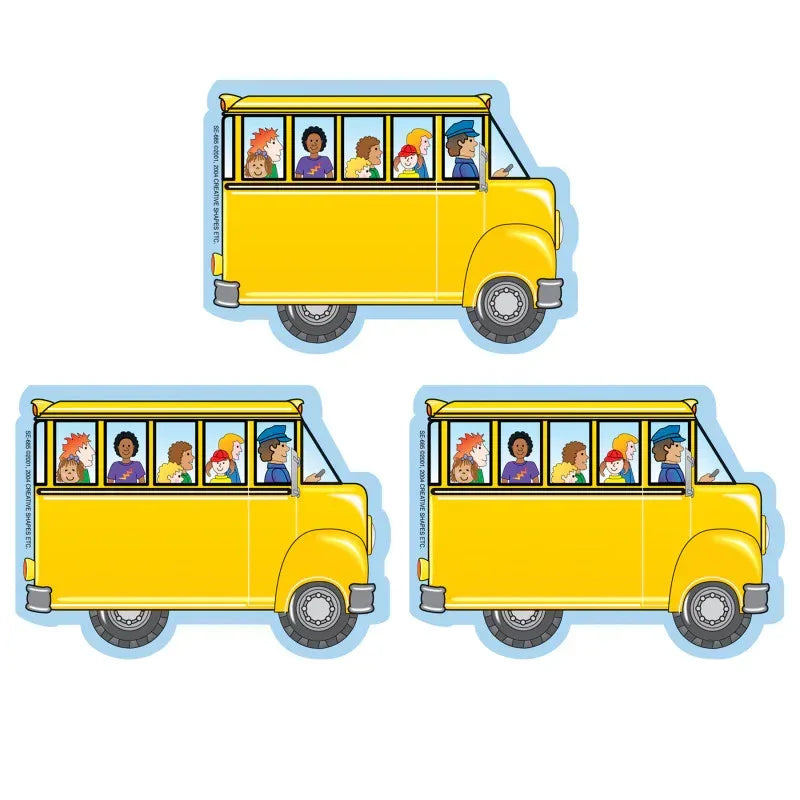 Creative Shapes Notepad, Bus with Kids, Mini, Pack of 3