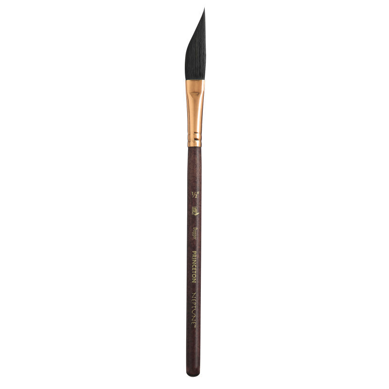 Neptune Series Short Handle Watercolor Dagger Paintbrush, Faux Squirrel Bristles, 1/2 in