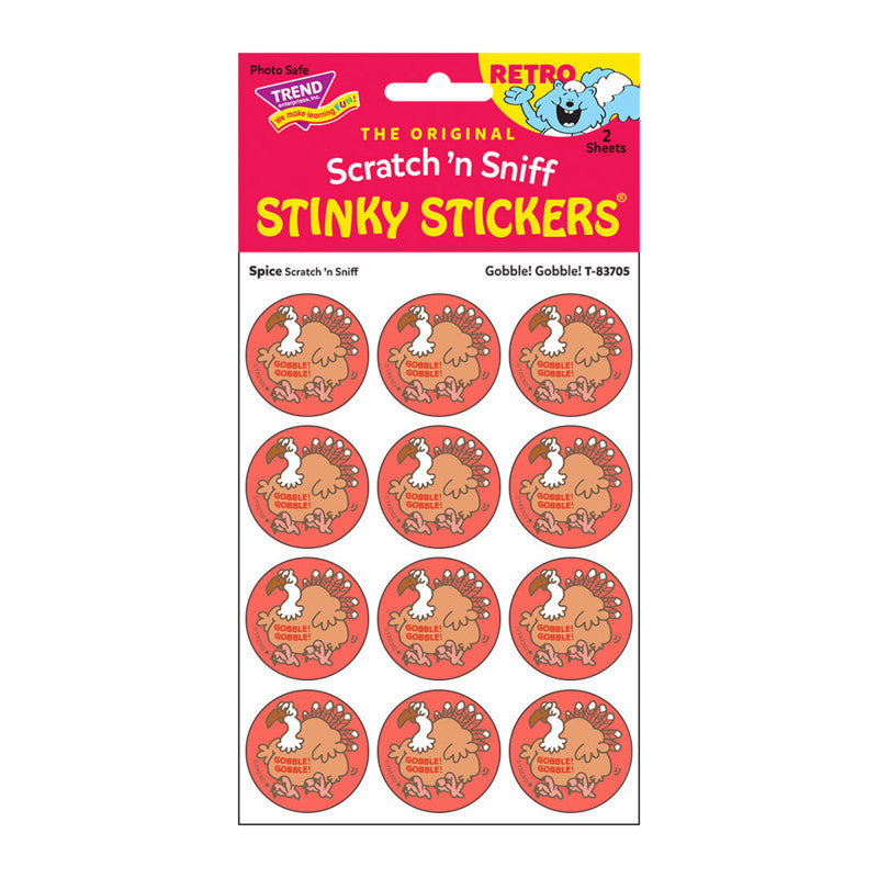 Gobble! Gobble!/Spice Scent Retro Scratch 'n Sniff Stinky StickersÂ®, 24 ct.