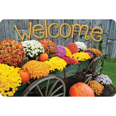 The Original Fun Mat&trade;, Welcome Mat, 15.5" x 23.5", Harvest Wagon Welcome