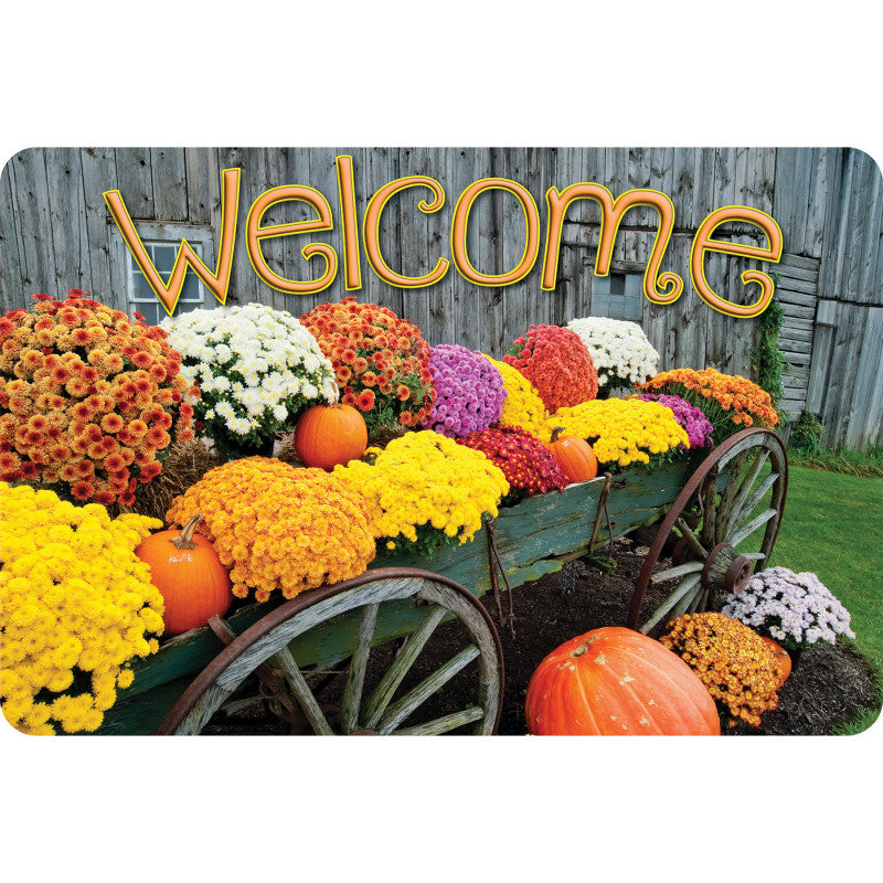 The Original Fun Mat&trade;, Welcome Mat, 15.5" x 23.5", Harvest Wagon Welcome