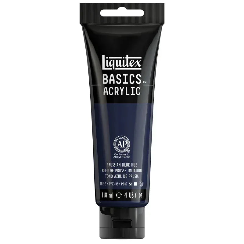 BASICS Acrylic Paint, 118 mL Tube, Prussian Blue Hue
