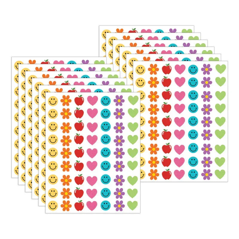 Cool for School Mini Stickers, 378 Per Pack, 12 Packs