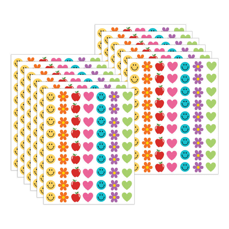 Cool for School Mini Stickers, 378 Per Pack, 12 Packs