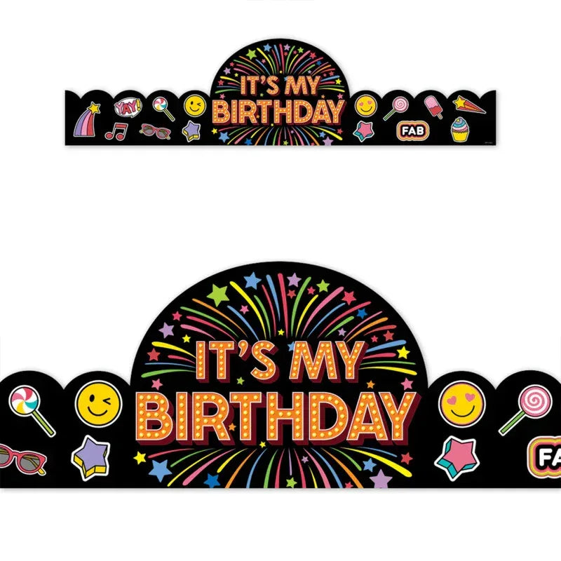 Core Decor Happy Birthday Crowns, Pack of 30