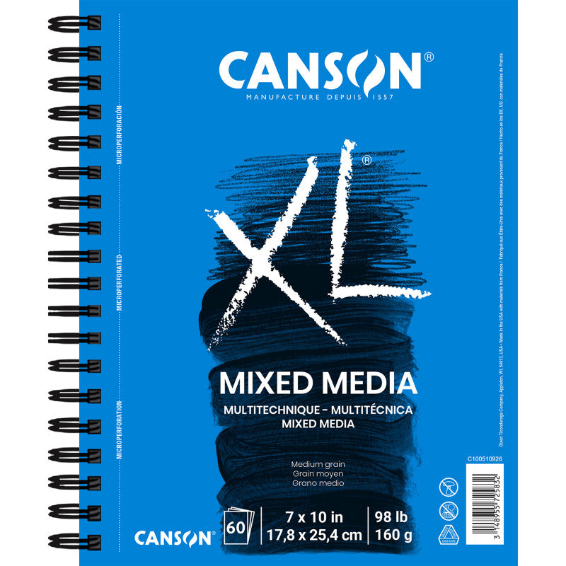 XL Series Mixed Media Pad, Side Wire Binding, 60 Sheet, 7x10 inch, 1 Count