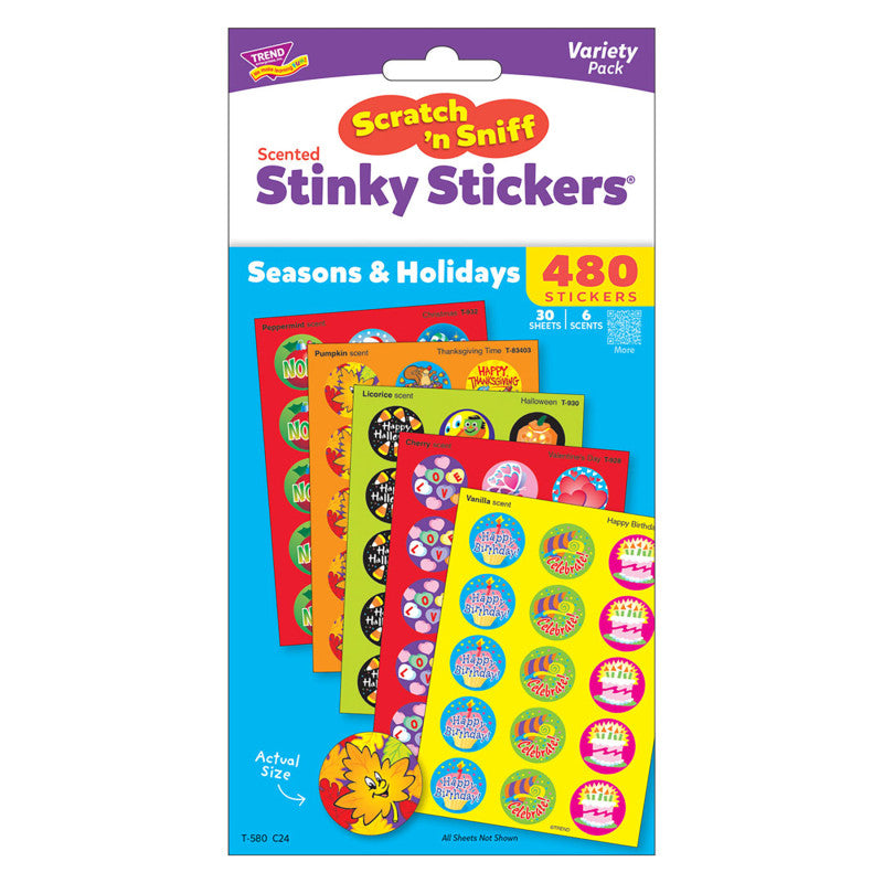 Seasons & Holidays Stinky StickersÂ® Variety Pack, 435 ct