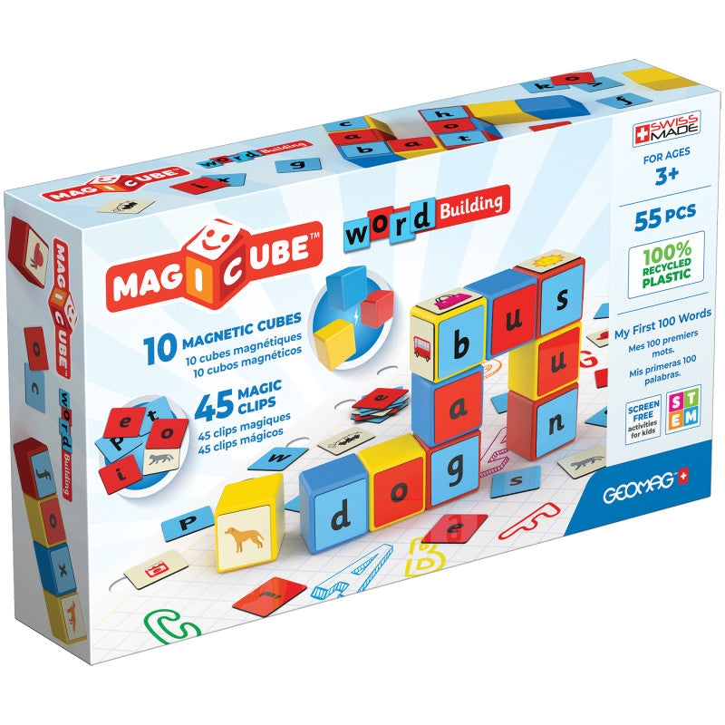 Magicube&trade; Word Building Set, Recycled, 55 Pieces