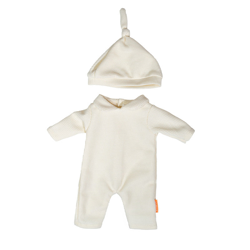 Beige Pajamas with Hat, 15"