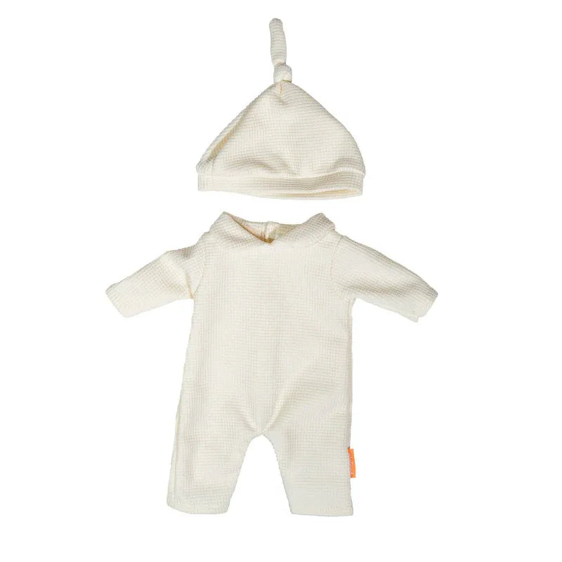 Beige Pajamas with Hat, 15"