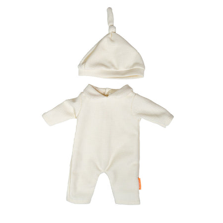 Beige Pajamas with Hat, 15"