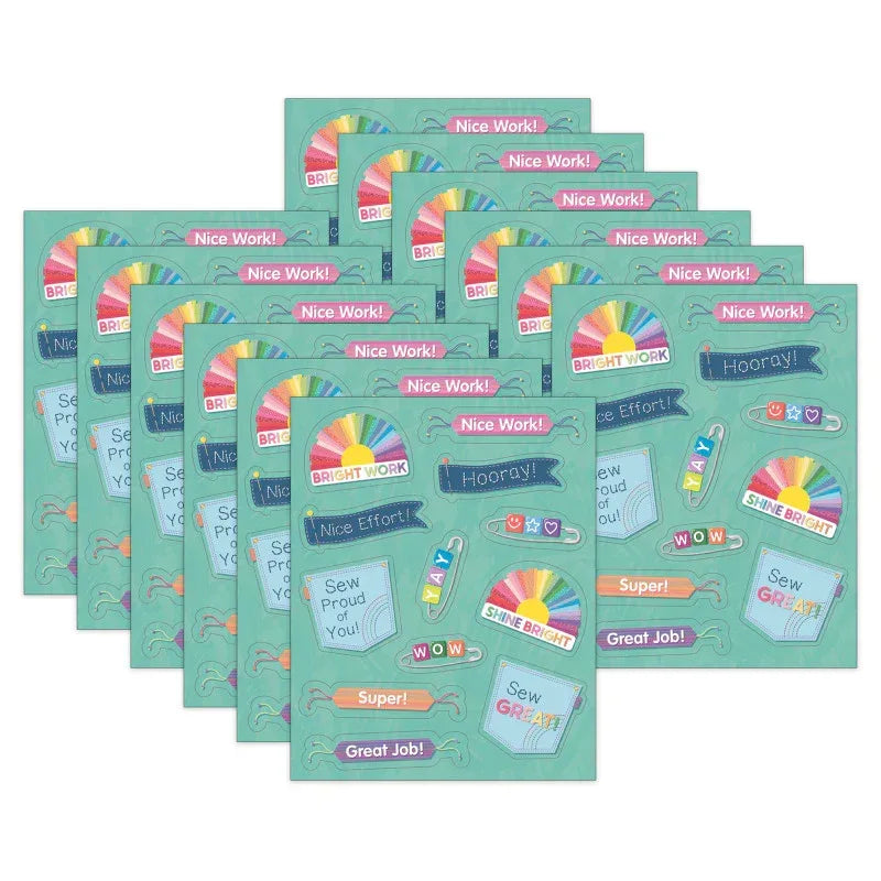 Crafty and Cool Motivators Motivational Stickers, 72 Per Pack, 12 Packs