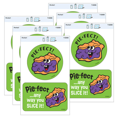 Pie-fect! Vinyl Stickers, 2 Per Pack, 6 Packs
