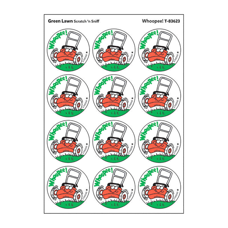 Whoopee!/Green Lawn Scented Stickers, Pack of 24