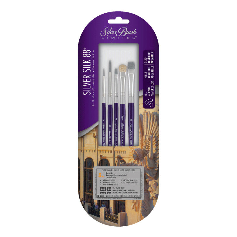 Silver Silk 88 SH 5-Piece Brush Set 110 f4a6abbd3c56ce4dda0bbf475fe1eb3994993abb