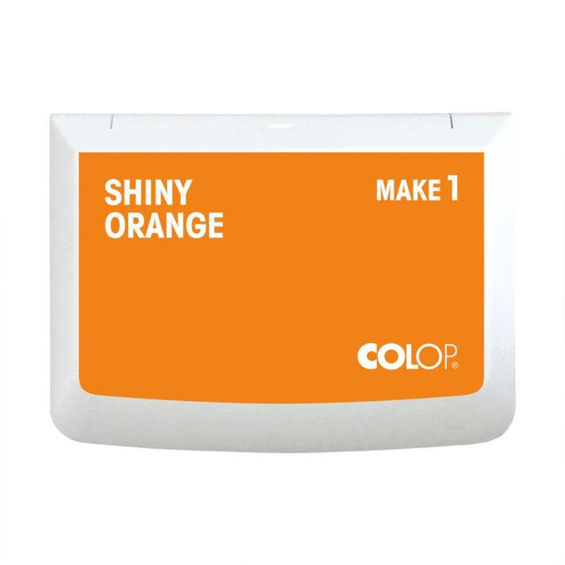 Make 1 Water-Based Acid-Free Craft Ink Stamp Pad, 3.5 x 2 Inches, Shiny Orange