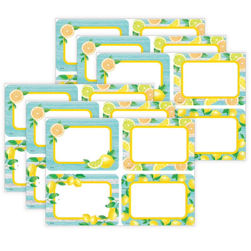 Lemon Zest Name Tags/Labels - Multi-Pack, 36 Per Pack, 6 Packs
