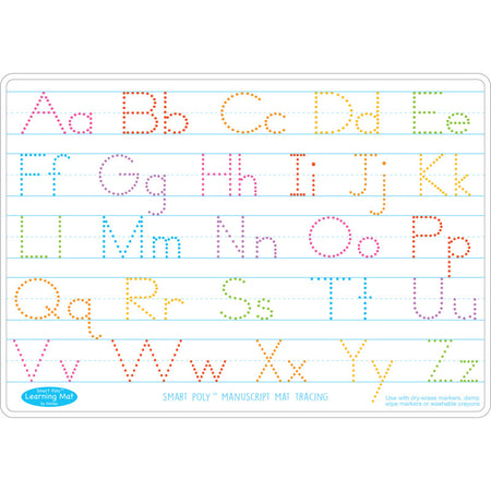 Smart Poly&trade; Learning Mat, 12" x 17", Double-Sided, Manuscript Tracing