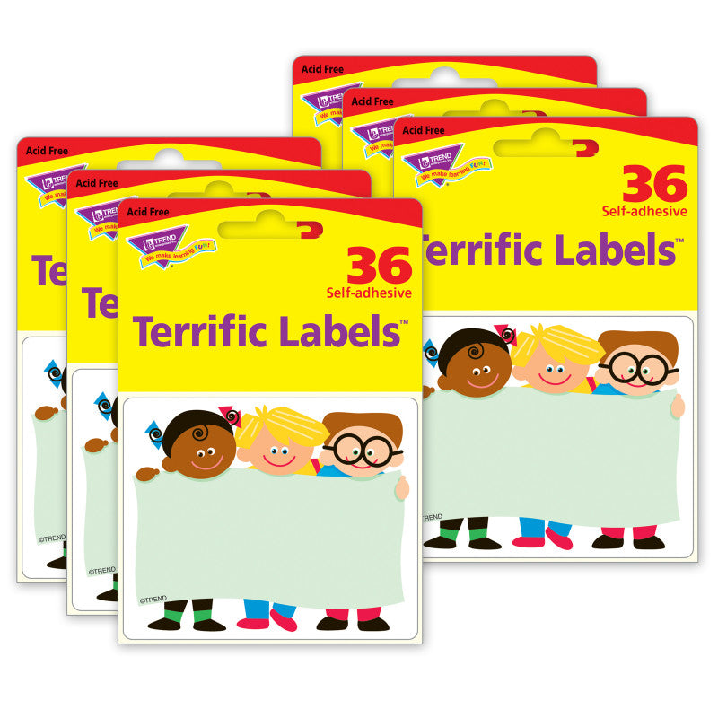 TREND Kids Terrific Labels&trade;, 36 Per Pack, 6 Packs