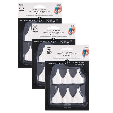 Bottle Top Writer Tips Paint Tools, 6 Per Set, 3 Sets